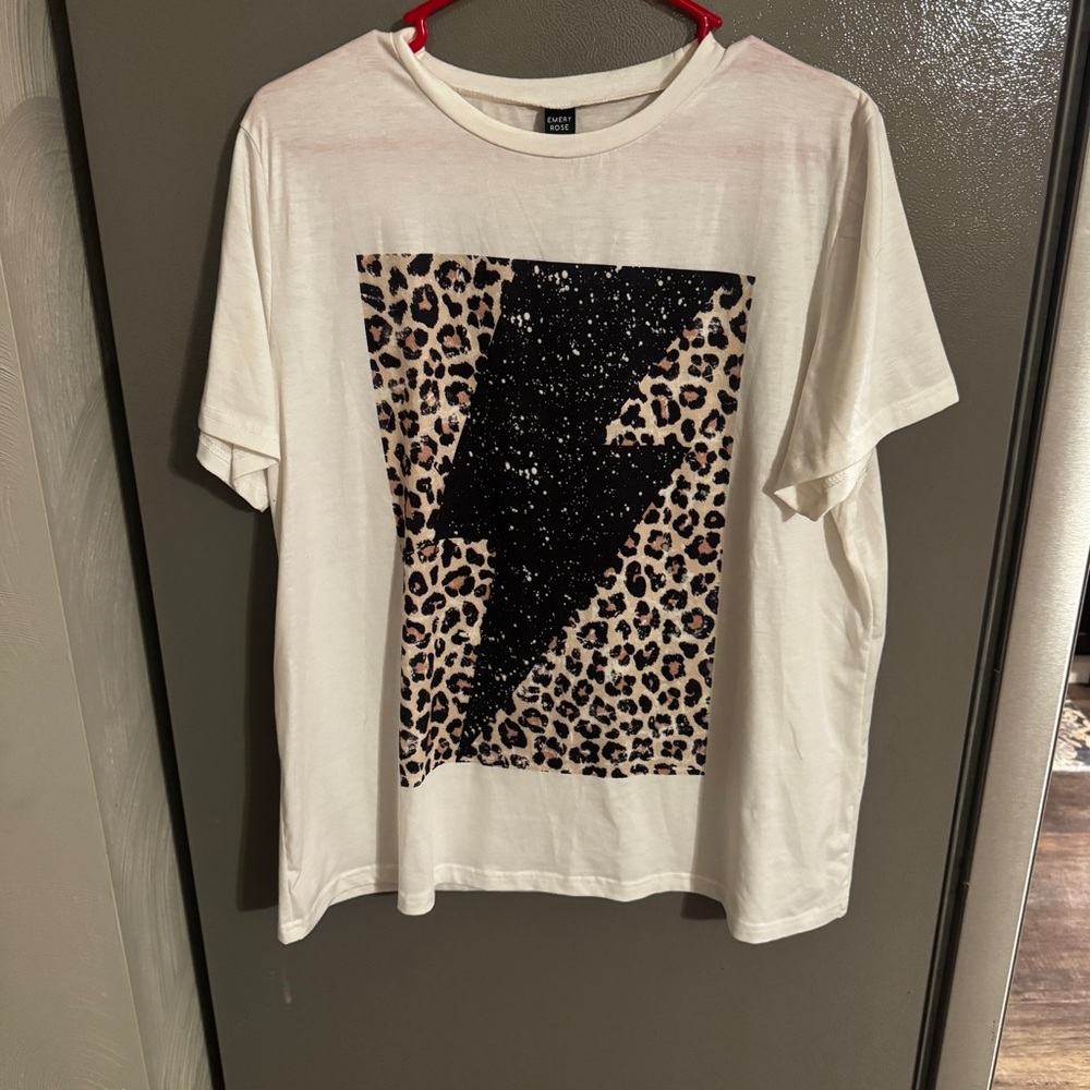 White Leopard Print T-Shirt